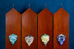 Curious Mid Century Wardrobe with Ceramic Masks Italy 1950 - 4686912