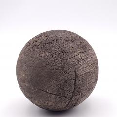 Curious Weathered Antique Wooden Ball 19th Century - 2507586