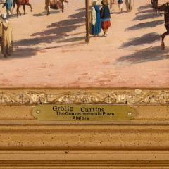 Curt Victor Clemens Grolig Antique oil painting of Place du Gouvernement Algiers by Curt Grolig - 4380560