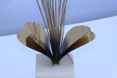 Curtis Jer 1980s Curtis Jere Brass And Onyx Table Sculpture - 4133721