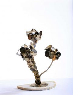 Curtis Jer Abstract Raindrop Tree Sculpture by D Berger circa 1970 in Brutalist Style - 1975284