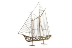 Curtis Jer American Mid Century Brass Model Of Ship By Curtis Jere - 4658804