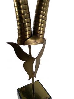 Curtis Jer American Modern Brass Animal Horn Sculpture Curtis Jere - 4619372