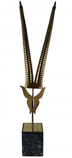 Curtis Jer American Modern Brass Animal Horn Sculpture Curtis Jere - 4619375