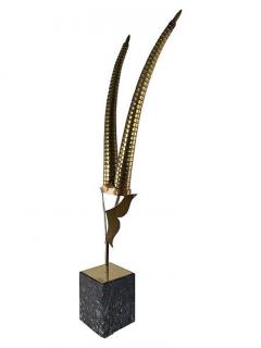 Curtis Jer American Modern Brass Animal Horn Sculpture Curtis Jere - 4619377