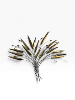 Curtis Jer BRUTALIST LEAVES FLOWER MIXED METALS WALL SPRAY - 4779464