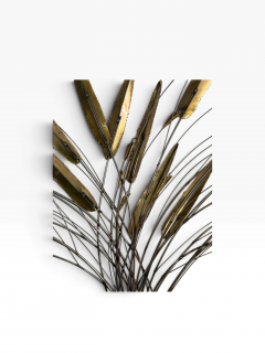 Curtis Jer BRUTALIST LEAVES FLOWER MIXED METALS WALL SPRAY - 4779466