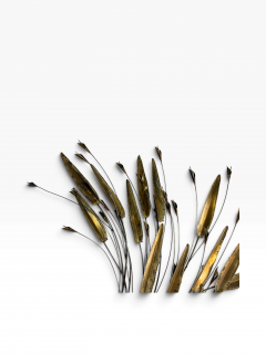 Curtis Jer BRUTALIST LEAVES FLOWER MIXED METALS WALL SPRAY - 4779468