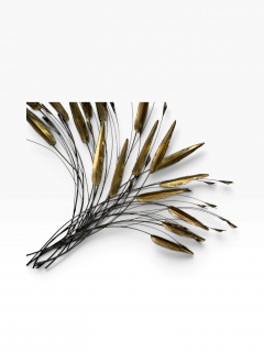 Curtis Jer BRUTALIST LEAVES FLOWER MIXED METALS WALL SPRAY - 4779469