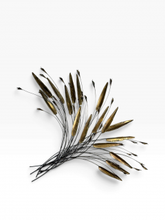 Curtis Jer BRUTALIST LEAVES FLOWER MIXED METALS WALL SPRAY - 4779472