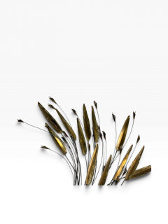 Curtis Jer BRUTALIST LEAVES FLOWER MIXED METALS WALL SPRAY - 4779474