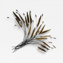 Curtis Jer BRUTALIST LEAVES FLOWER MIXED METALS WALL SPRAY - 4789944