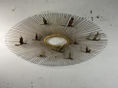 Curtis Jer BRUTALIST SUNBURST WITH BIRDS WALL SCULPTURE BY CURTIS JERE - 3636606