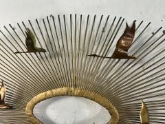 Curtis Jer BRUTALIST SUNBURST WITH BIRDS WALL SCULPTURE BY CURTIS JERE - 3636607