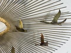 Curtis Jer BRUTALIST SUNBURST WITH BIRDS WALL SCULPTURE BY CURTIS JERE - 3636609