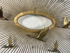 Curtis Jer BRUTALIST SUNBURST WITH BIRDS WALL SCULPTURE BY CURTIS JERE - 3636611