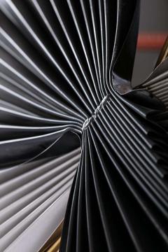 Curtis Jer Brass Chrome and Black Metal Wall Art Attributed to Curtis Jere circa 1980 - 1976044