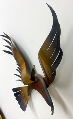 Curtis Jer Brass Plated Seagull Bird Wall Sculpture in Flight Attributed to C Jere a Pair - 3157767