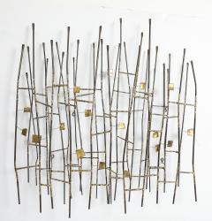 Curtis Jer C Jere Metal Reeds Wall Sculpture - 4037489