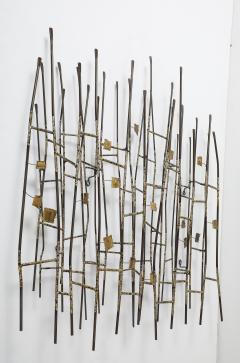 Curtis Jer C Jere Metal Reeds Wall Sculpture - 4037491