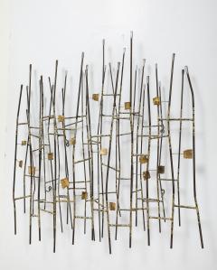 Curtis Jer C Jere Metal Reeds Wall Sculpture - 4037492