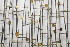 Curtis Jer C Jere Metal Reeds Wall Sculpture - 4037493