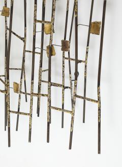 Curtis Jer C Jere Metal Reeds Wall Sculpture - 4037496