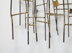 Curtis Jer C Jere Metal Reeds Wall Sculpture - 4037499