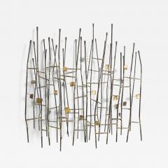 Curtis Jer C Jere Metal Reeds Wall Sculpture - 4040625