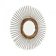 Curtis Jer C Jere Mirror Bronze Copper Sunburst Signed - 3313188