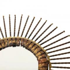 Curtis Jer C Jere Mirror Bronze Copper Sunburst Signed - 3313202