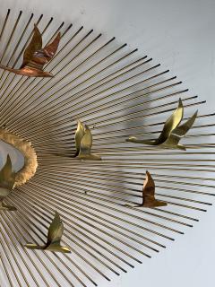 Curtis Jer CURTIS JERE FLYING BIRDS MODERN SUNBURST WALL SCULPTURE - 1109751