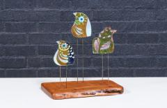 Curtis Jer California Modern Enameled Bird Family Sculpture by Curtis Jere - 4378253
