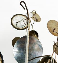 Curtis Jer Curtis Jer Raindrops Mixed Metal Wall Sculpture Signed 1970s - 4507496