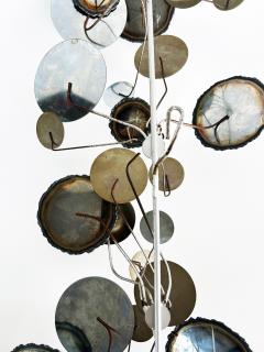 Curtis Jer Curtis Jer Raindrops Mixed Metal Wall Sculpture Signed 1970s - 4507500