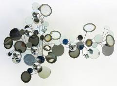 Curtis Jer Curtis Jer Raindrops Mixed Metal Wall Sculpture Signed 1970s - 4508293