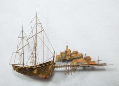 Curtis Jer Curtis Jer Ship Wall Sculpture - 1316242