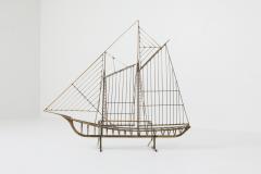 Curtis Jer Curtis Jere Brass Boat Sculpture 1988 - 1220928