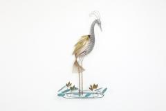 Curtis Jer Curtis Jere Brass Wall Mounted Heron Sculpture 1988 - 1220934