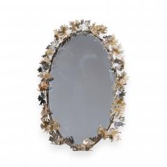 Curtis Jer Curtis Jere Brutalist Mid Century Leaf Mirror - 4492766