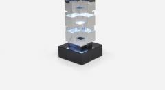 Curtis Jer Curtis Jere Chrome Geometric Skyscraper Lamp - 1092201