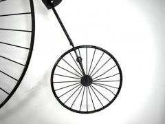 Curtis Jer Curtis Jere High Wheel Bicycle Iron Sculpture Wall Decor 1960s - 3969606