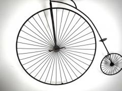 Curtis Jer Curtis Jere High Wheel Bicycle Iron Sculpture Wall Decor 1960s - 3969609