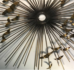 Curtis Jer Curtis Jere Modernist Flying Birds Starburst Wall Sculpture - 851013