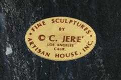 Curtis Jer Curtis Jere Post Modern Table Sculpture of Brass Chrome and Marble c 1985 - 2134813