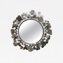 Curtis Jer Curtis Jere Raindrops Chrome Sculptural Wall Mirror by Jonathan Adler - 3600956