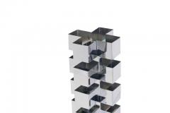 Curtis Jer Curtis Jere Stacked Chrome Geometric Skyscraper Lamp - 1215090