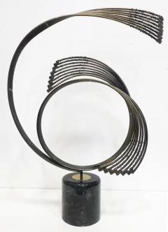 Curtis Jer Curtis Jere Windswept Brutalist Sculpture Brass and Marble - 4058585