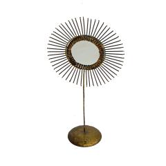 Curtis Jer Curtis Jere double sided Brass Sunburst Mirror 1968 - 4727122