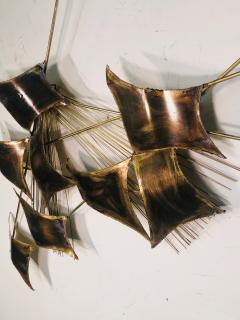Curtis Jer Exceptional Brass Wall Sculpture by Curtis Jere - 809315